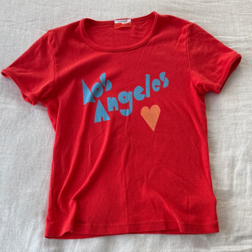 MOTHER Red Los Angeles T-Shirt